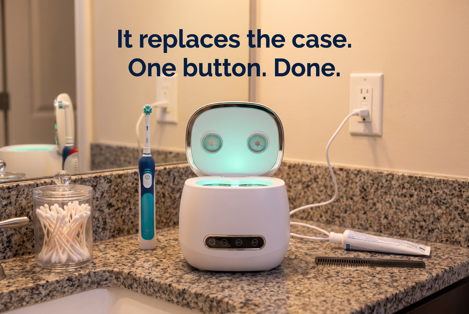 Clario Pod ultrasonic retainer cleaner
