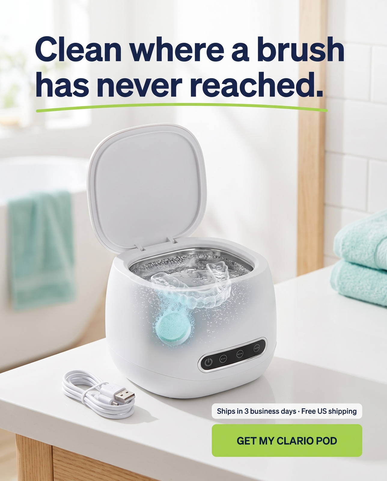 Pod cleaning a retainer